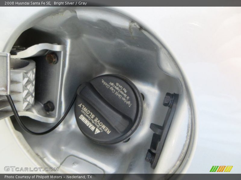 Bright Silver / Gray 2008 Hyundai Santa Fe SE