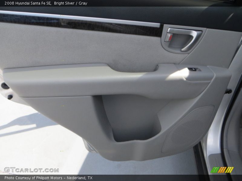 Bright Silver / Gray 2008 Hyundai Santa Fe SE