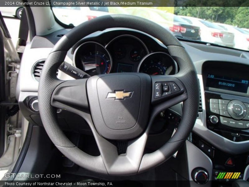 Champagne Silver Metallic / Jet Black/Medium Titanium 2014 Chevrolet Cruze LS