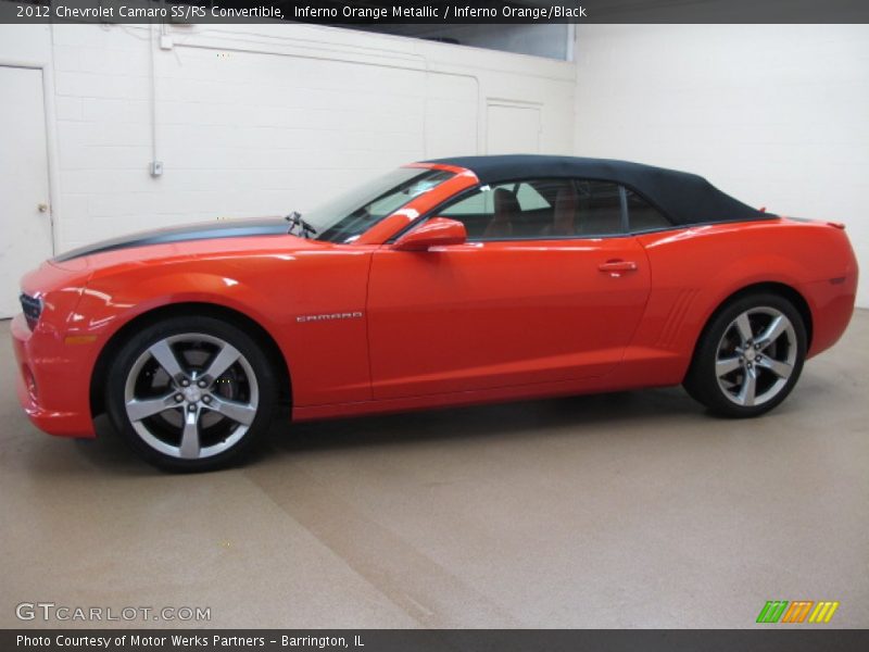 Inferno Orange Metallic / Inferno Orange/Black 2012 Chevrolet Camaro SS/RS Convertible