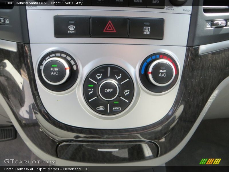 Bright Silver / Gray 2008 Hyundai Santa Fe SE
