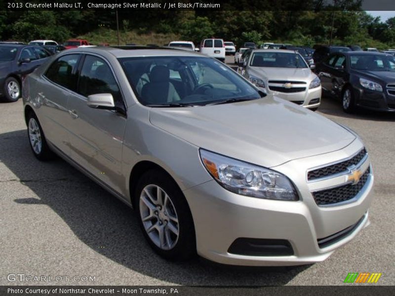 Champagne Silver Metallic / Jet Black/Titanium 2013 Chevrolet Malibu LT