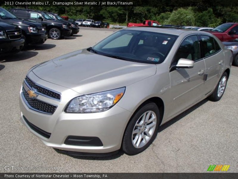 Champagne Silver Metallic / Jet Black/Titanium 2013 Chevrolet Malibu LT