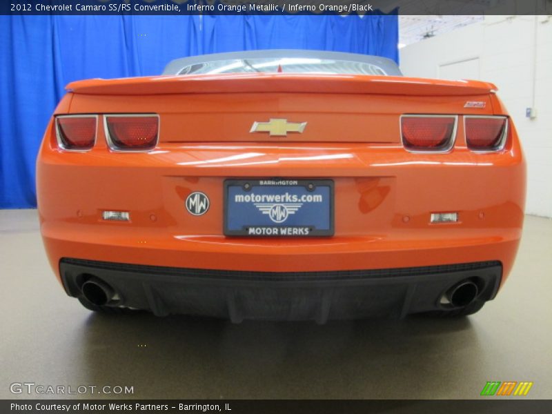 Inferno Orange Metallic / Inferno Orange/Black 2012 Chevrolet Camaro SS/RS Convertible
