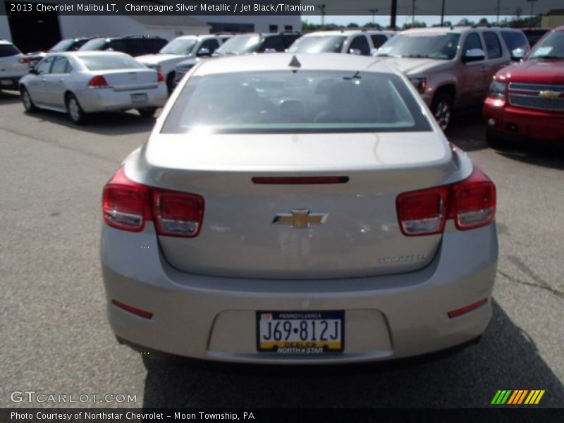 Champagne Silver Metallic / Jet Black/Titanium 2013 Chevrolet Malibu LT