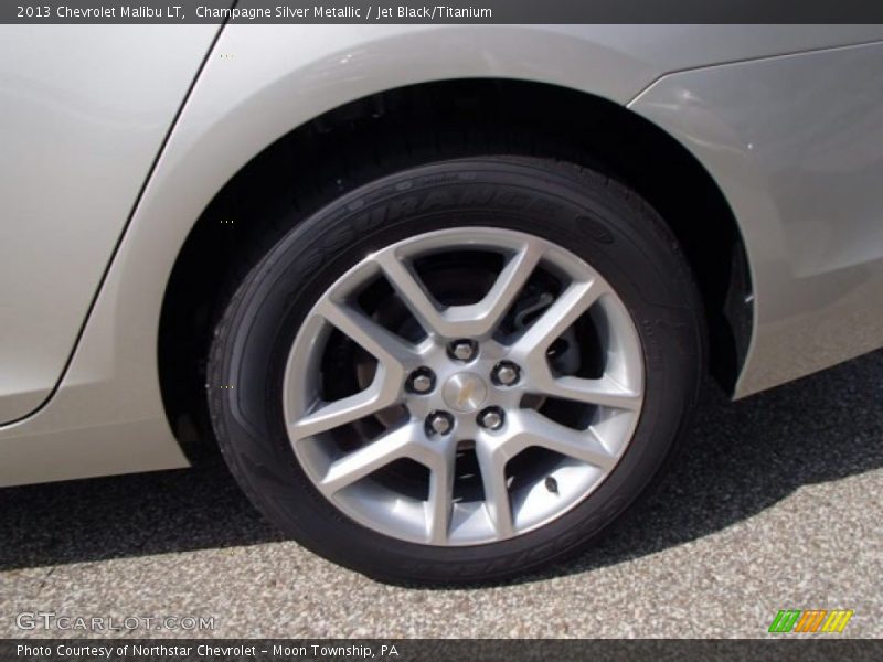 Champagne Silver Metallic / Jet Black/Titanium 2013 Chevrolet Malibu LT