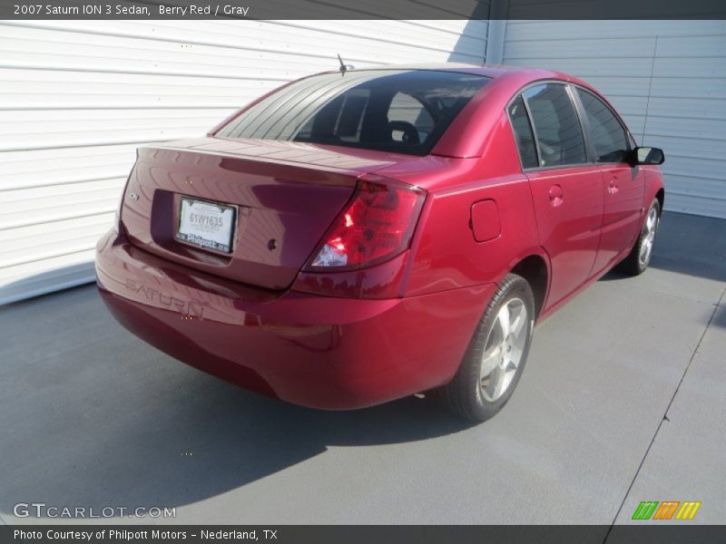 Berry Red / Gray 2007 Saturn ION 3 Sedan