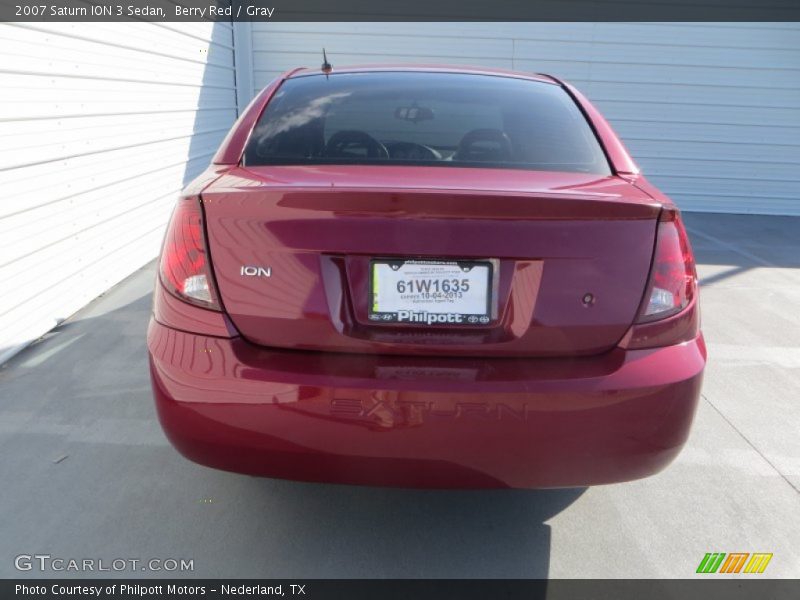 Berry Red / Gray 2007 Saturn ION 3 Sedan