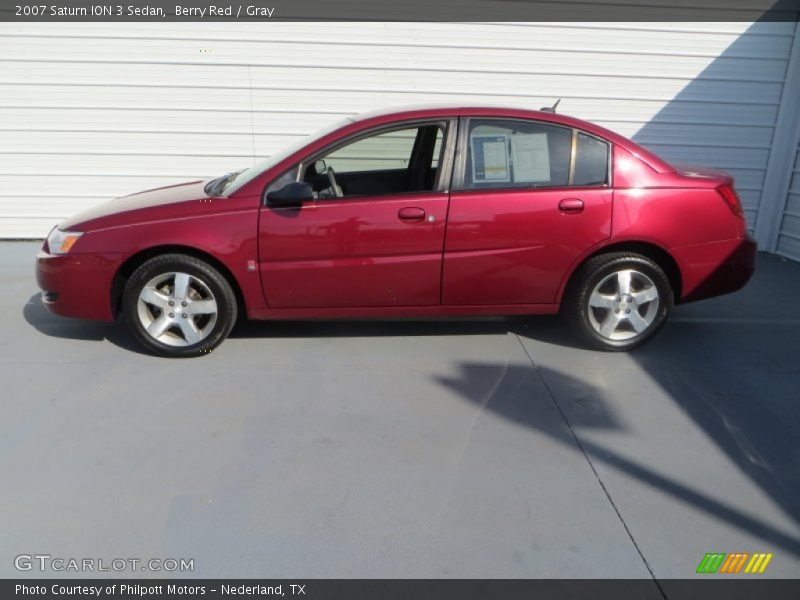  2007 ION 3 Sedan Berry Red