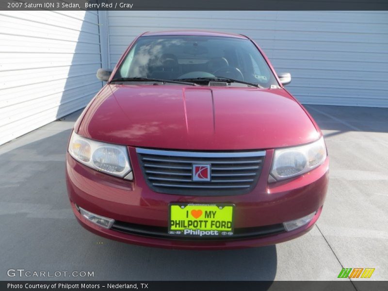 Berry Red / Gray 2007 Saturn ION 3 Sedan