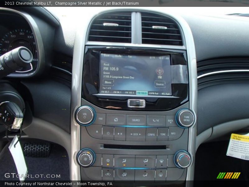 Champagne Silver Metallic / Jet Black/Titanium 2013 Chevrolet Malibu LT