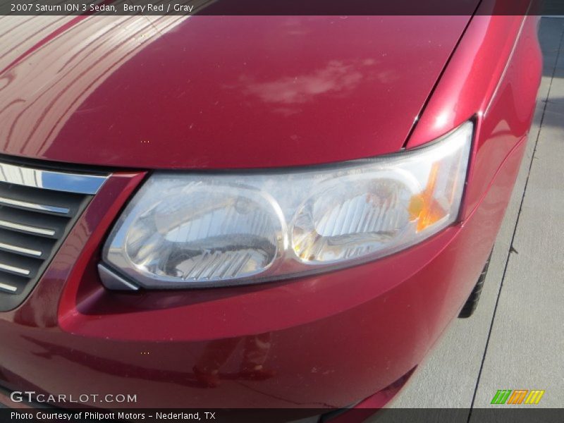 Berry Red / Gray 2007 Saturn ION 3 Sedan