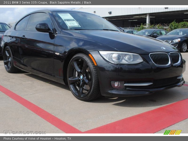 Black Sapphire Metallic / Black 2011 BMW 3 Series 335i Coupe
