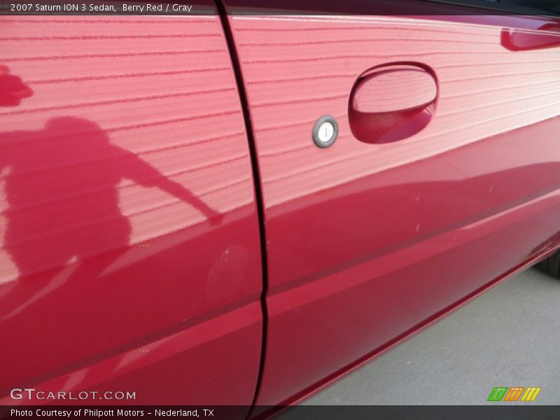 Berry Red / Gray 2007 Saturn ION 3 Sedan