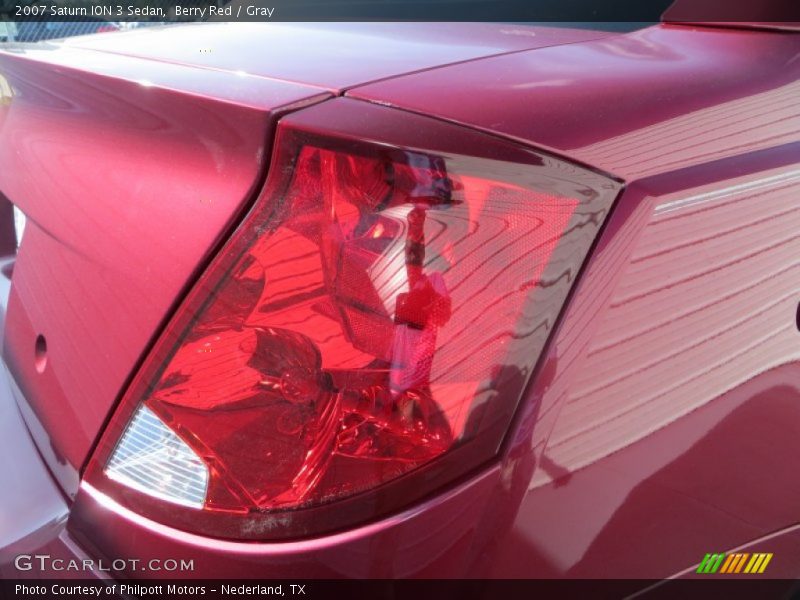 Berry Red / Gray 2007 Saturn ION 3 Sedan