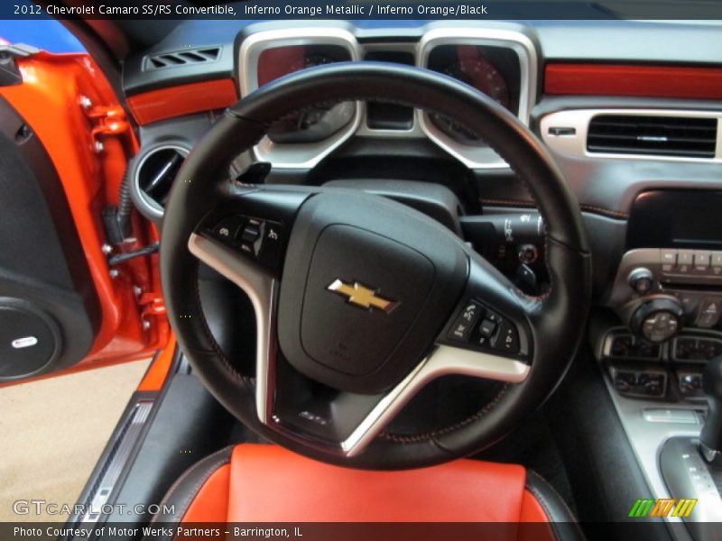 Inferno Orange Metallic / Inferno Orange/Black 2012 Chevrolet Camaro SS/RS Convertible