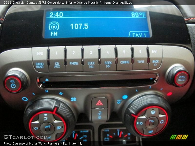 Inferno Orange Metallic / Inferno Orange/Black 2012 Chevrolet Camaro SS/RS Convertible