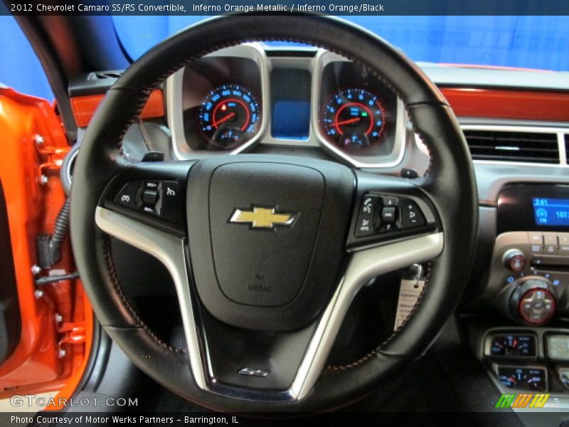 Inferno Orange Metallic / Inferno Orange/Black 2012 Chevrolet Camaro SS/RS Convertible