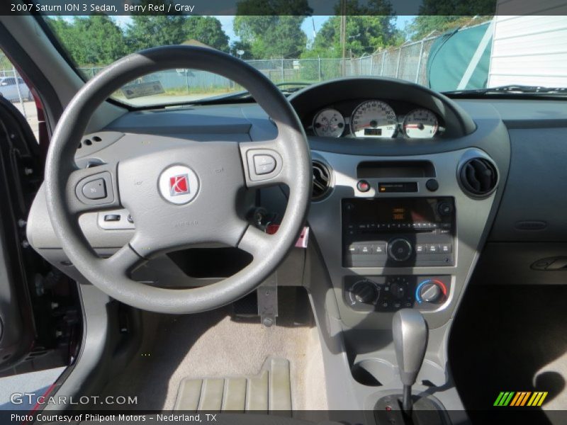 Berry Red / Gray 2007 Saturn ION 3 Sedan