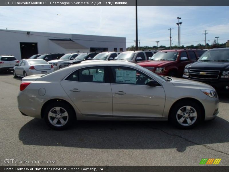 Champagne Silver Metallic / Jet Black/Titanium 2013 Chevrolet Malibu LS
