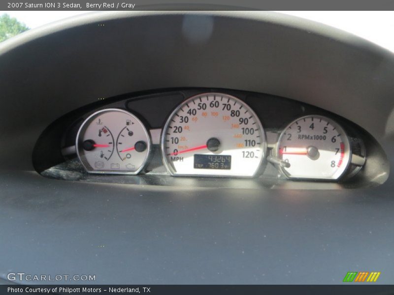Berry Red / Gray 2007 Saturn ION 3 Sedan