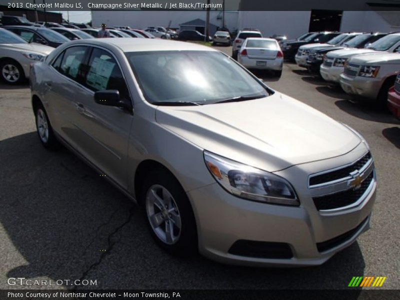 Champagne Silver Metallic / Jet Black/Titanium 2013 Chevrolet Malibu LS