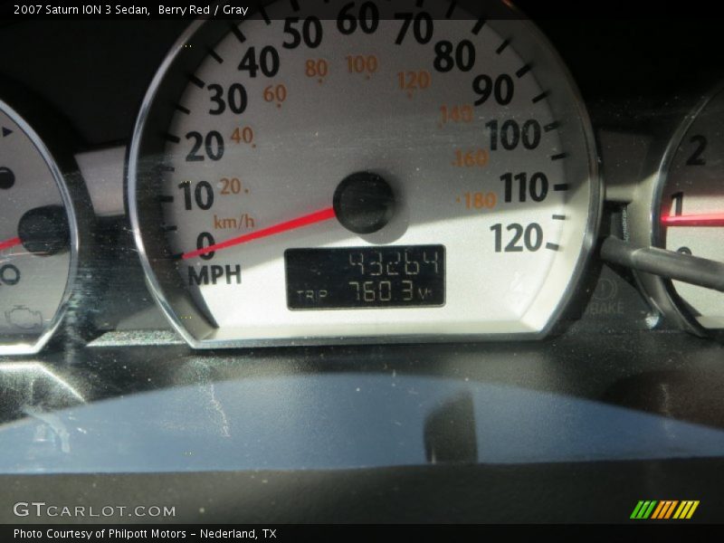 Berry Red / Gray 2007 Saturn ION 3 Sedan