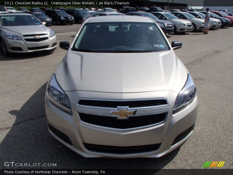 Champagne Silver Metallic / Jet Black/Titanium 2013 Chevrolet Malibu LS