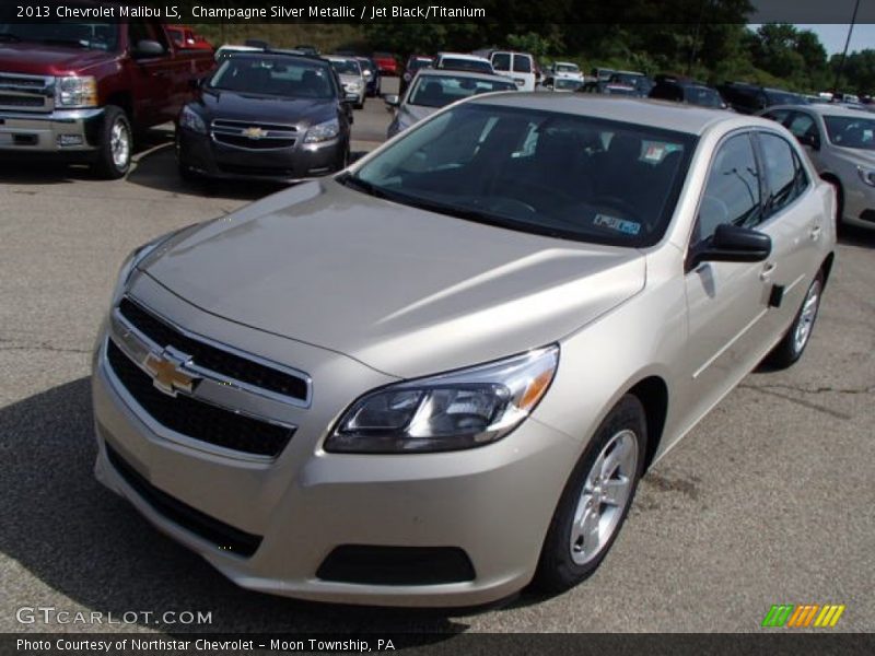 Champagne Silver Metallic / Jet Black/Titanium 2013 Chevrolet Malibu LS