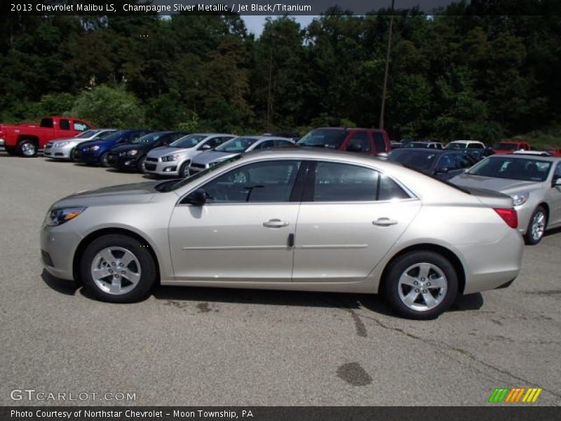 Champagne Silver Metallic / Jet Black/Titanium 2013 Chevrolet Malibu LS