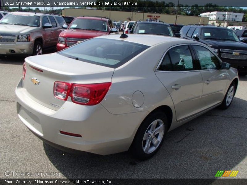 Champagne Silver Metallic / Jet Black/Titanium 2013 Chevrolet Malibu LS