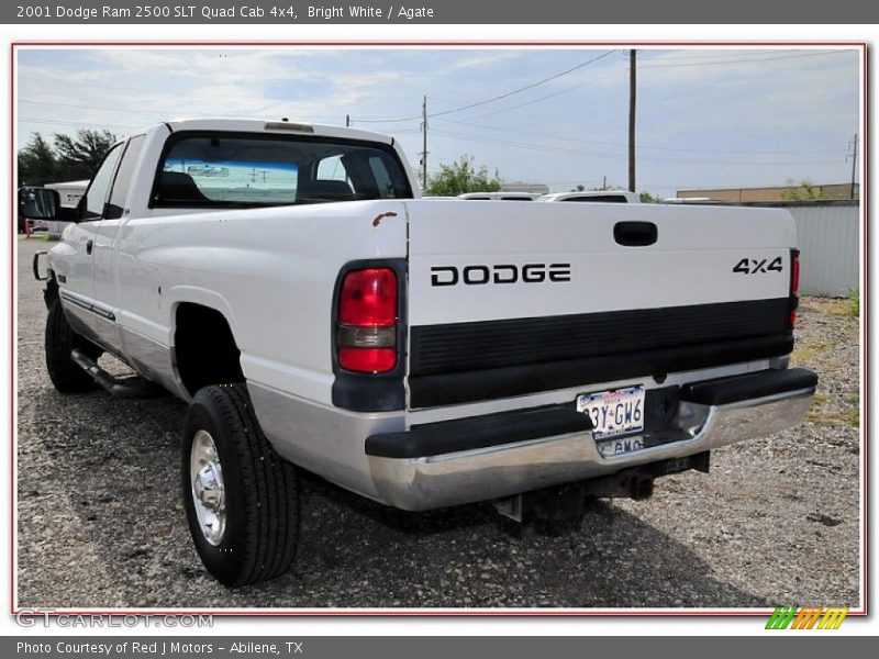 Bright White / Agate 2001 Dodge Ram 2500 SLT Quad Cab 4x4