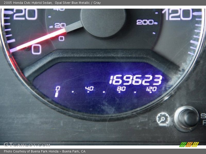 Opal Silver Blue Metallic / Gray 2005 Honda Civic Hybrid Sedan