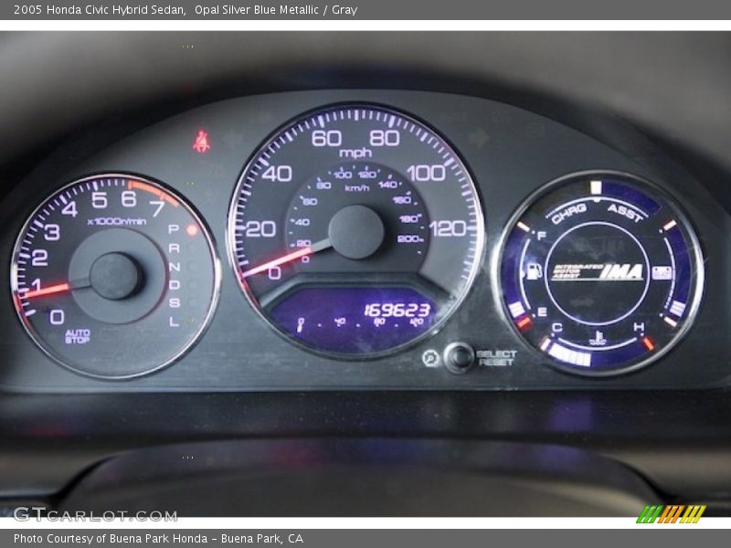 Opal Silver Blue Metallic / Gray 2005 Honda Civic Hybrid Sedan