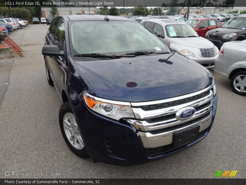 Kona Blue Metallic / Medium Light Stone 2011 Ford Edge SE