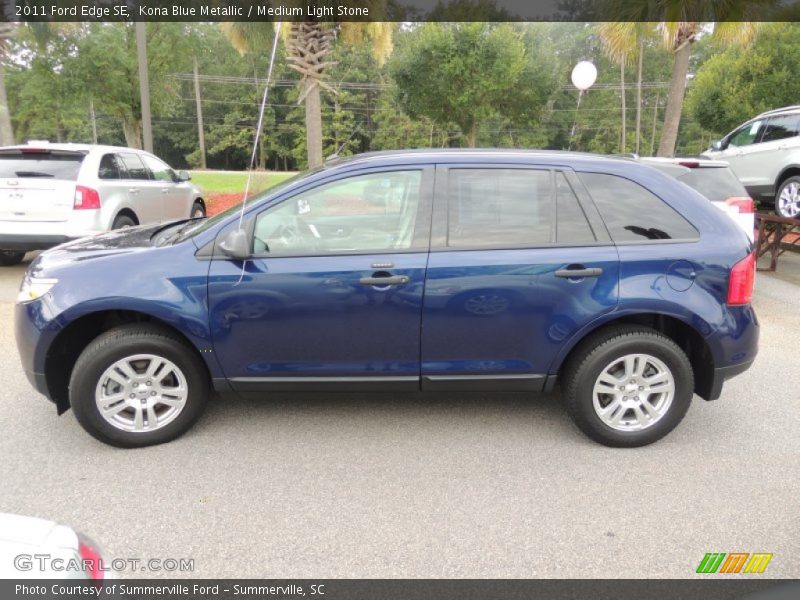 Kona Blue Metallic / Medium Light Stone 2011 Ford Edge SE