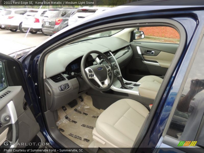 Kona Blue Metallic / Medium Light Stone 2011 Ford Edge SE
