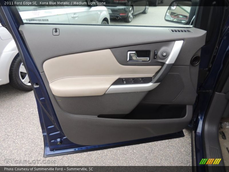 Kona Blue Metallic / Medium Light Stone 2011 Ford Edge SE