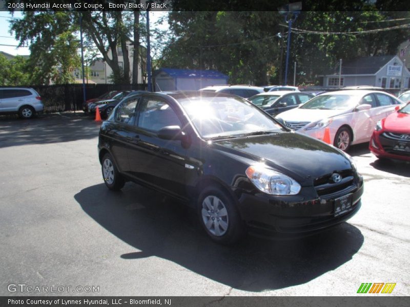 Ebony Black / Black 2008 Hyundai Accent GS Coupe