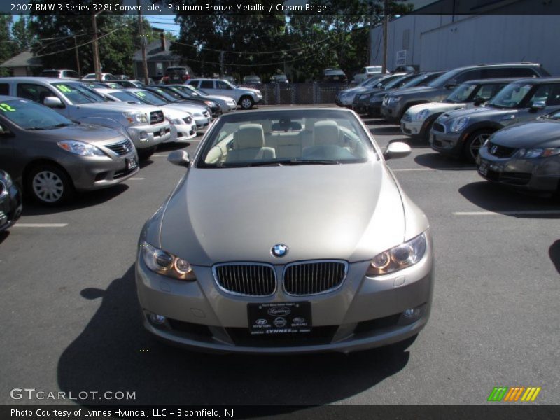 Platinum Bronze Metallic / Cream Beige 2007 BMW 3 Series 328i Convertible