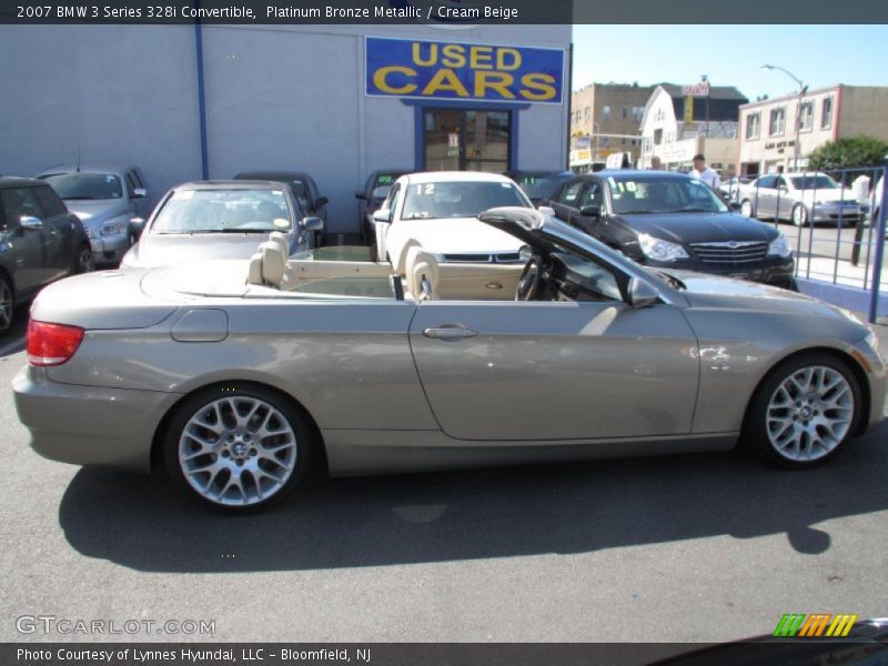 Platinum Bronze Metallic / Cream Beige 2007 BMW 3 Series 328i Convertible