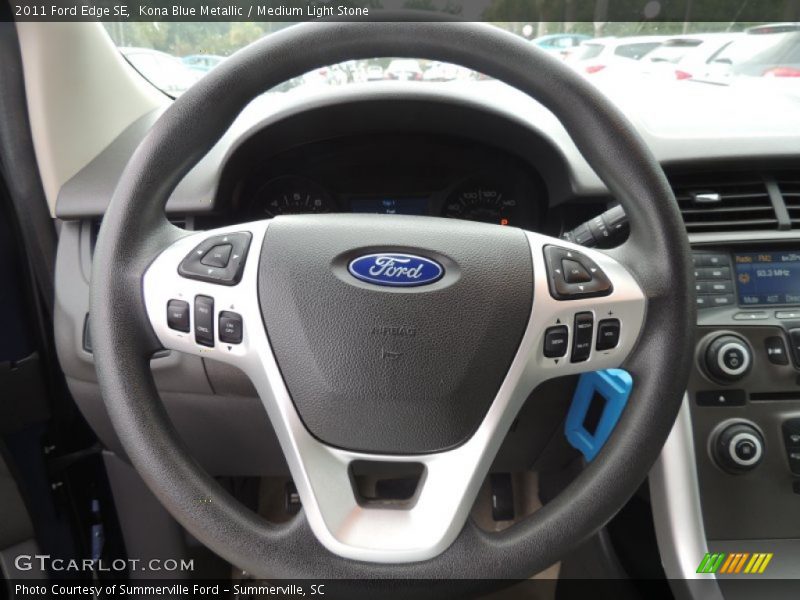 Kona Blue Metallic / Medium Light Stone 2011 Ford Edge SE