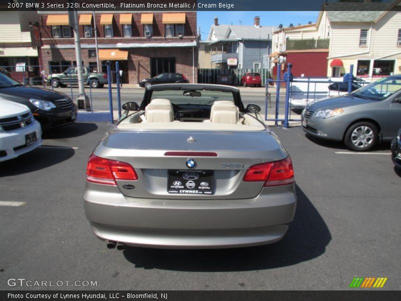 Platinum Bronze Metallic / Cream Beige 2007 BMW 3 Series 328i Convertible