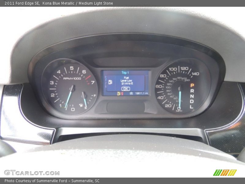 Kona Blue Metallic / Medium Light Stone 2011 Ford Edge SE
