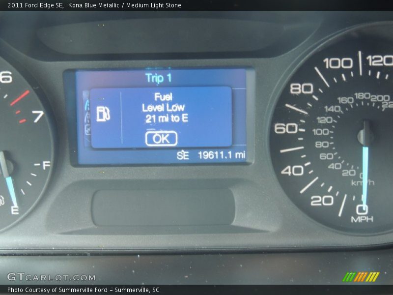 Kona Blue Metallic / Medium Light Stone 2011 Ford Edge SE