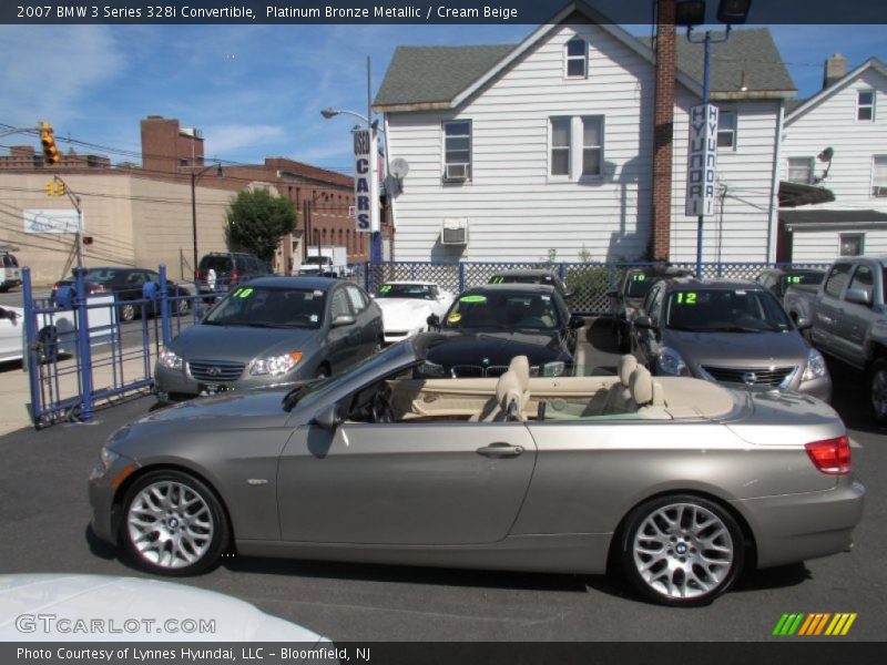Platinum Bronze Metallic / Cream Beige 2007 BMW 3 Series 328i Convertible