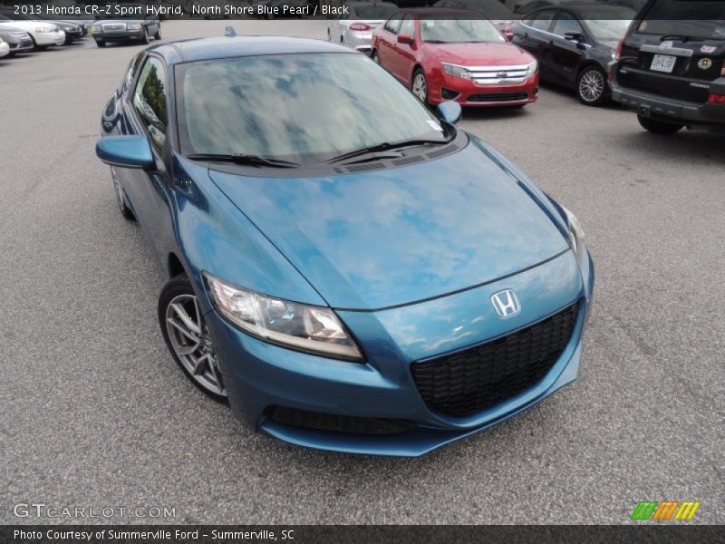 North Shore Blue Pearl / Black 2013 Honda CR-Z Sport Hybrid