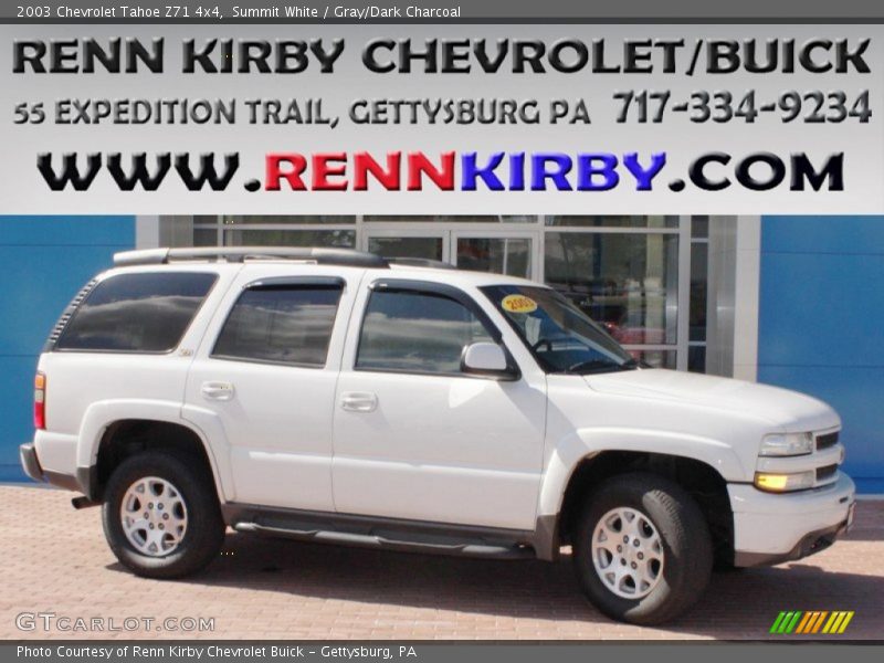 Summit White / Gray/Dark Charcoal 2003 Chevrolet Tahoe Z71 4x4