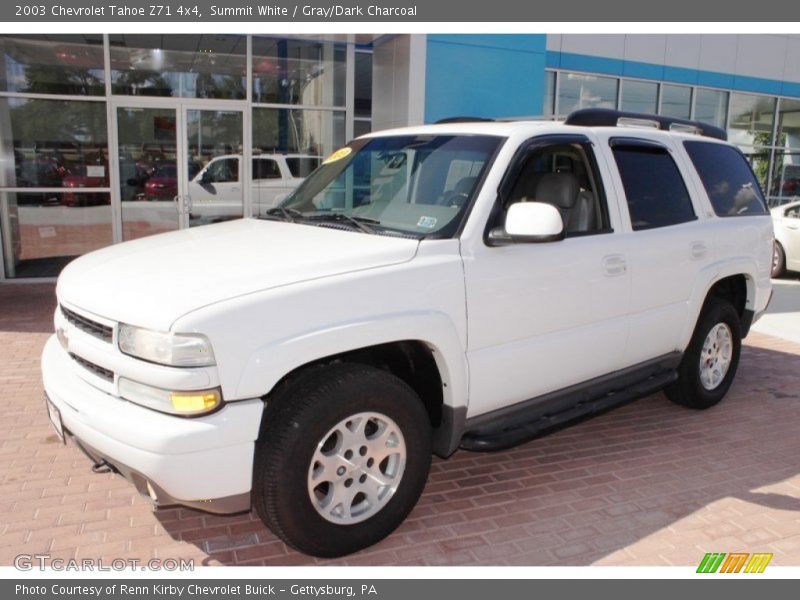 Summit White / Gray/Dark Charcoal 2003 Chevrolet Tahoe Z71 4x4
