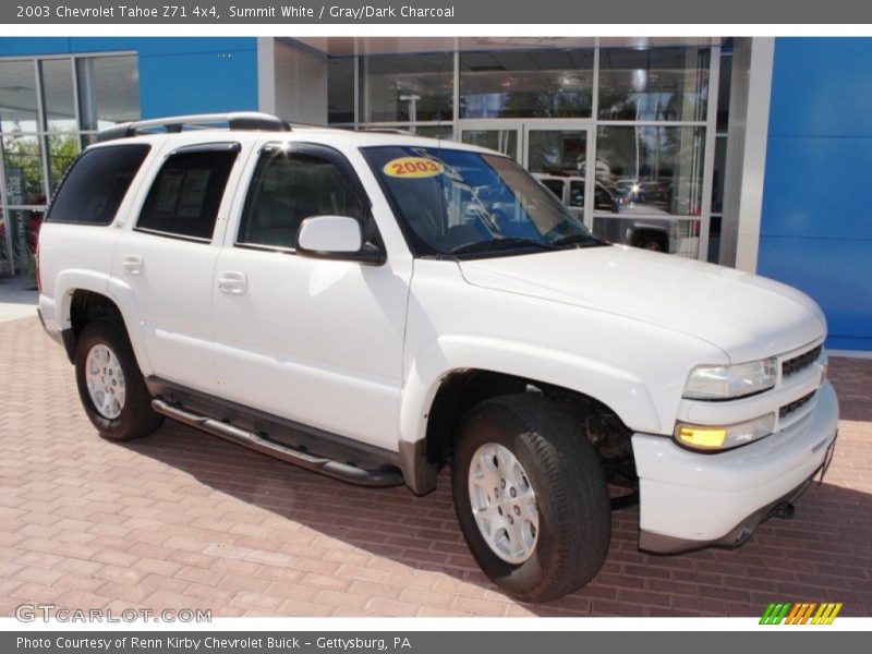 Summit White / Gray/Dark Charcoal 2003 Chevrolet Tahoe Z71 4x4